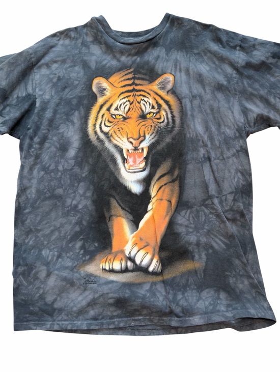 The Mountain Other - Vintage The Mountain T Shirt 1990s Tie Dye Tiger Mens XL VTG Y2K
